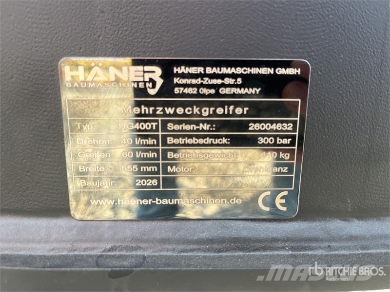 Haener HG400T Rotating Excavator Grapple (Unused) Grijpers
