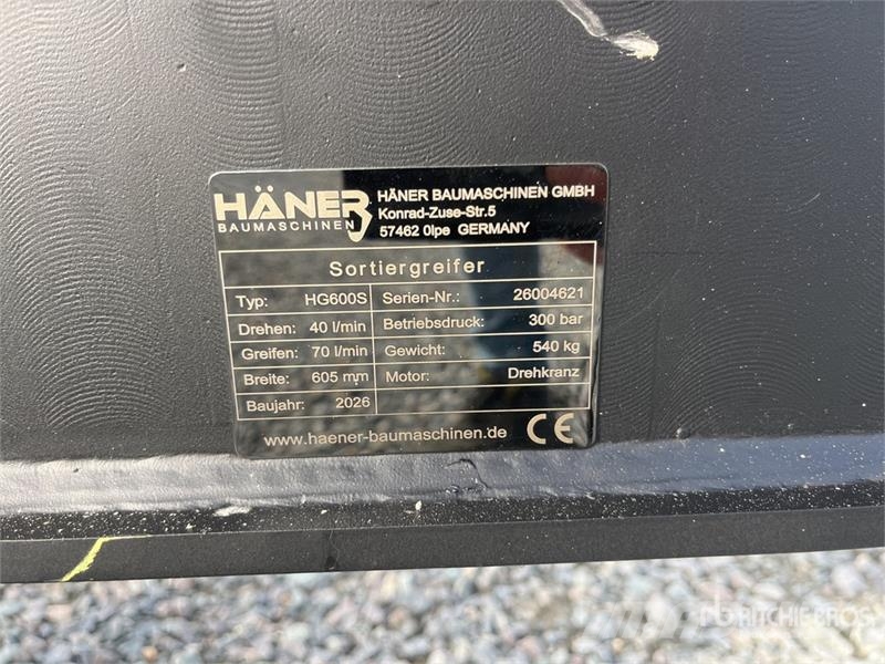 Haener HG600S Rotating Excavator Grapple (Unused) Grijpers