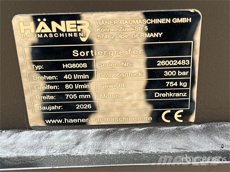 Haener HG800S Pince De Tri (Non Utilise) Sorting E Grabilice