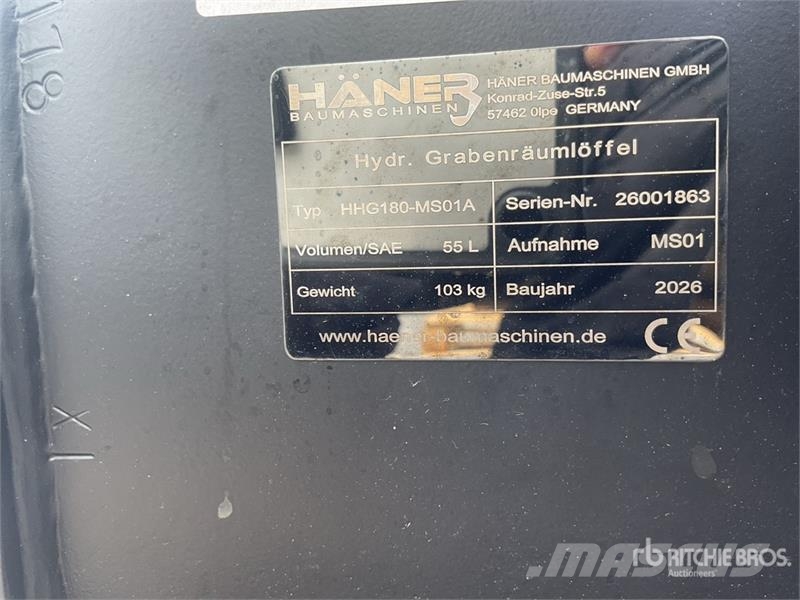 Haener HHG180-MS01A Tilt Excavator Bucket (Unused) Kašike / Korpe