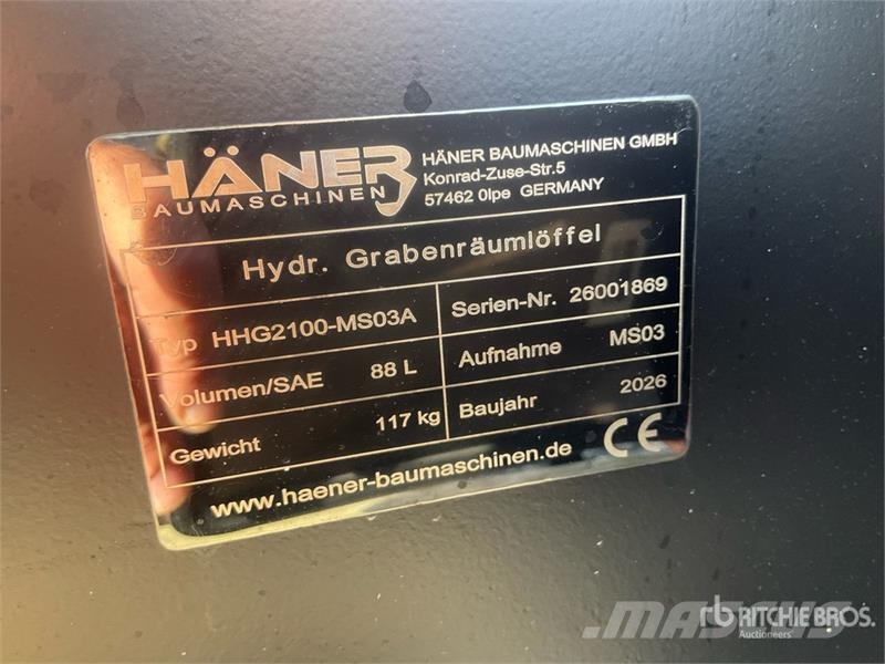  Haener HHG2100-MS03A Tilt Excavator Bucket (Unused Ковши