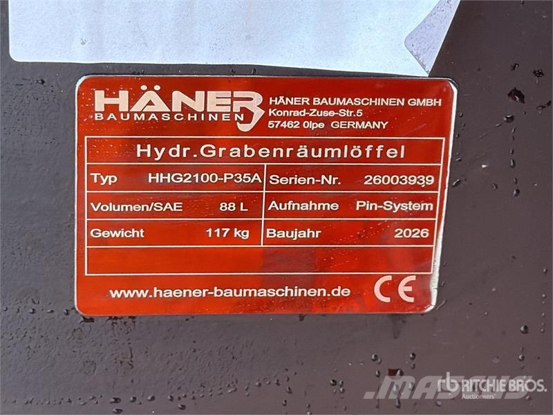 Haener HHG2100-P35A 1000 mm Tilting Excavator Buck Benne