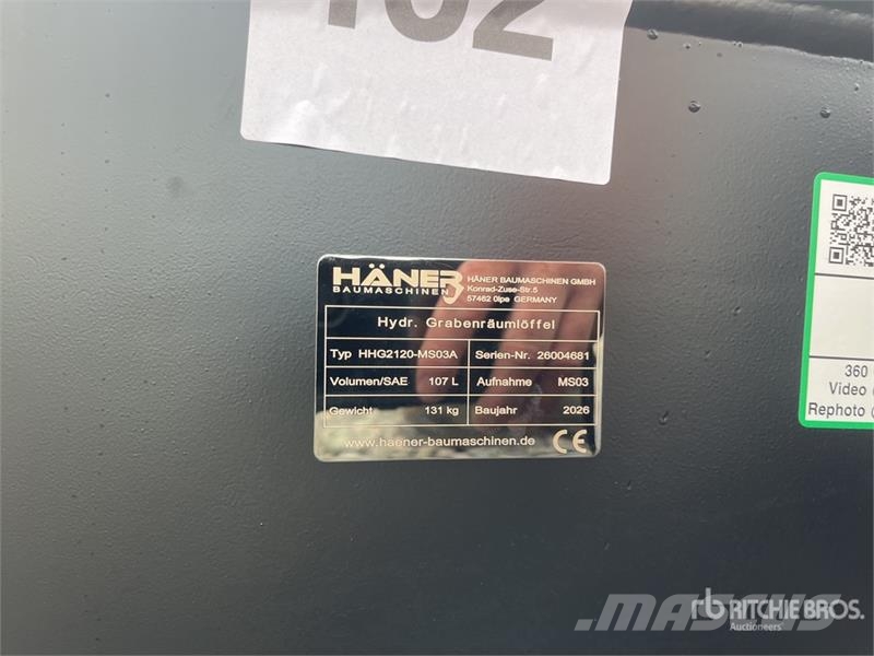 Haener HHG2120-MS03A 1000 mm Q/C Hydraulic Tilting دلاء