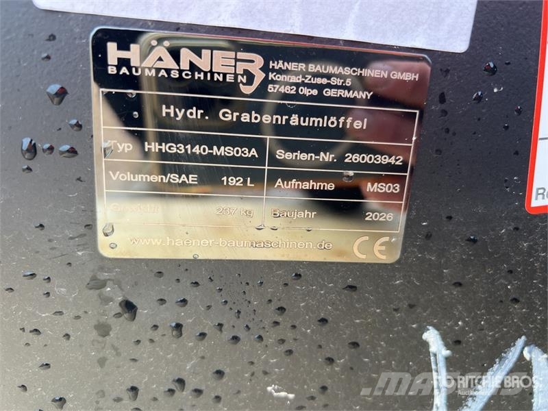  Haener HHG3140-MS03A 1400 mm Tilting Excavator Buc دلاء