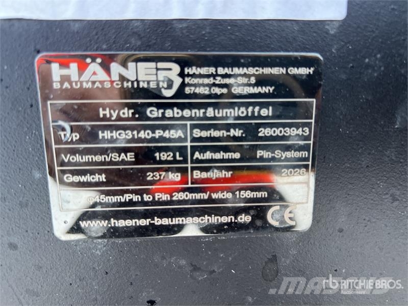 Haener HHG3140-P45A 1400 mm Tilting Excavator Buck Godet