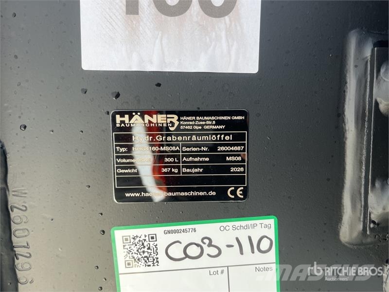 Haener HHG4160-MS08A 1200 mm Q/C Hydraulic Tilting دلاء