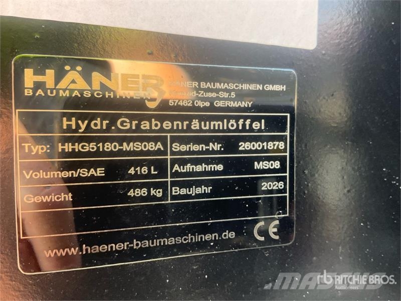  Haener HHG5180-MS08A Tilt Excavator Bucket (Unused دلاء