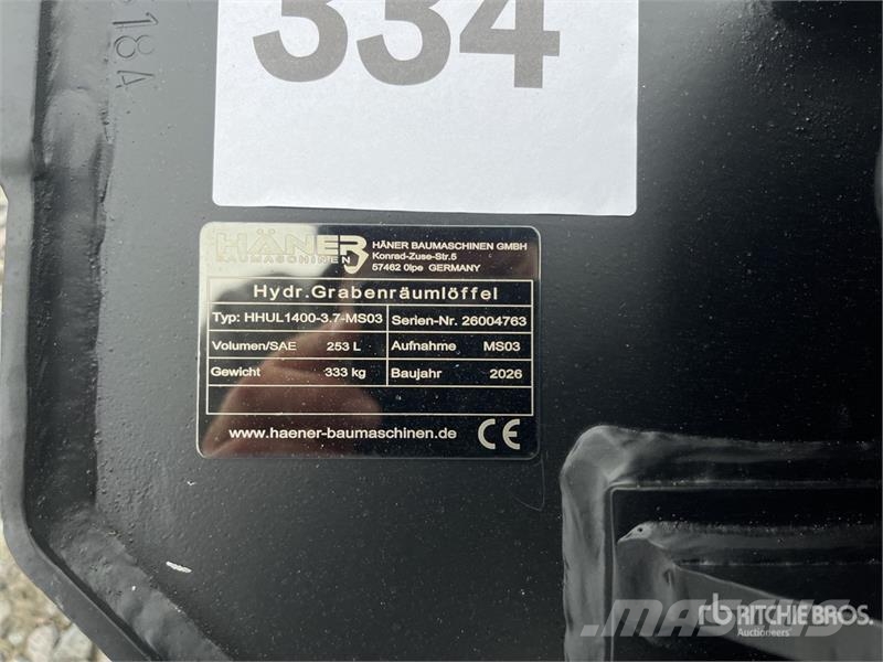 Haener HHUL1400-3.7-MS03 1350 mm Q/C Hydraulic Til دلاء