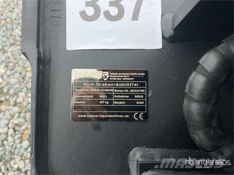 Haener HHUL1400-8.12-MS08 1350 mm Q/C Hydraulic Ti دلاء