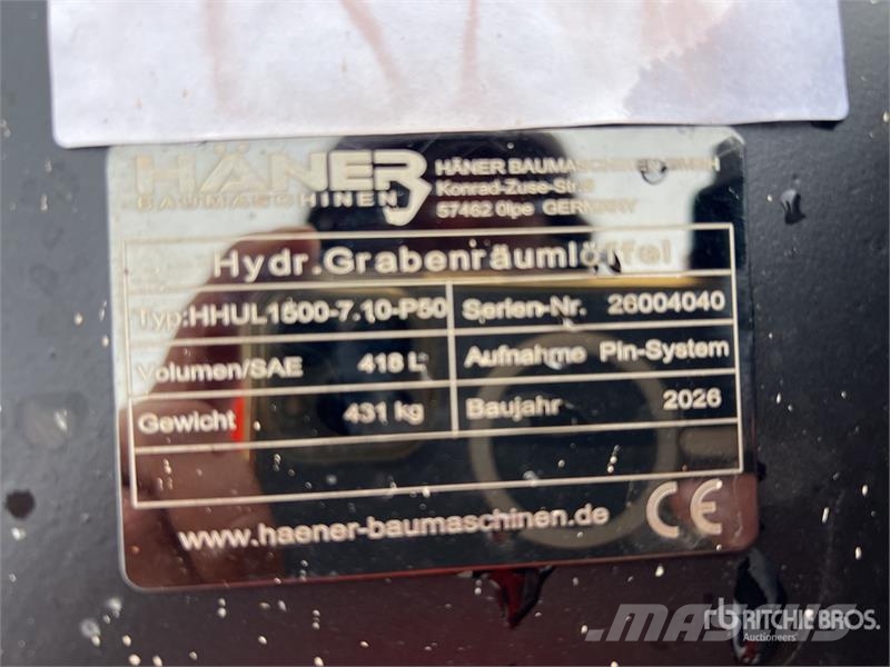 Haener HHUL1500-7.10-P50 1500 mm Tilting Excavator Godet