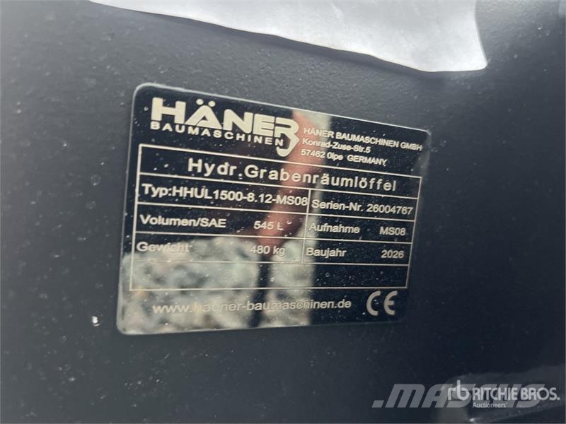 Haener HHUL1500-8.12-MS08 1500 mm Q/C Hydraulic Ti دلاء