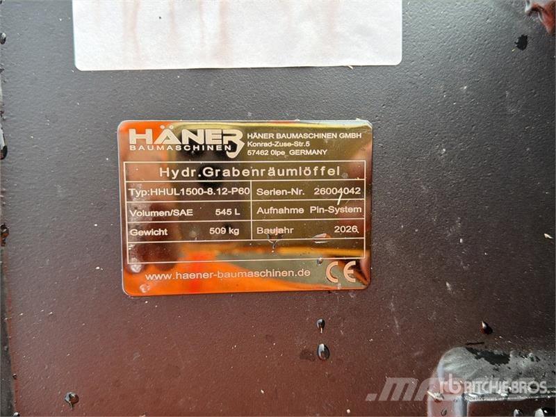  Haener HHUL1500-8.12-P60 1500 mm Tilting Excavator دلاء