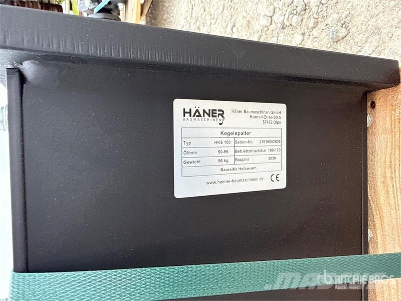 Haener HKS 180 Log Splitter (Unused) Cepilniki, lesni drobilci, in žage