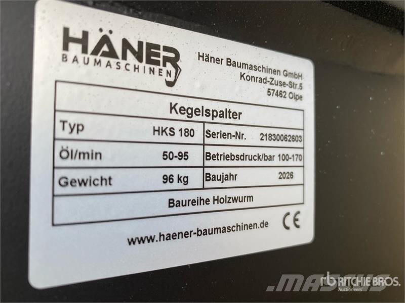  Haener HKS 180 Log Splitter (Unused) قطاعات وقسامات خشب