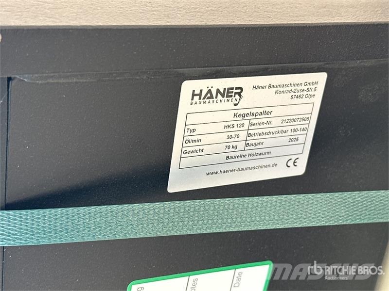 Haener HKS120 Fendeuse A Bois (Non Utilise) Log Sp Holzspalter