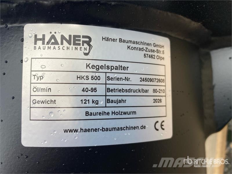  Haener HKS500 Log Splitter (Unused) قطاعات وقسامات خشب