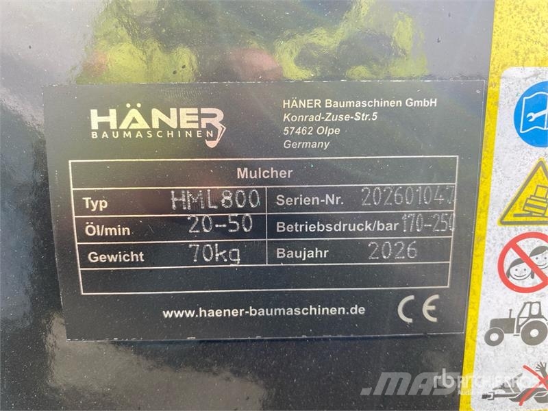  Haener HML800 Flail Mower (Unused) جزازات