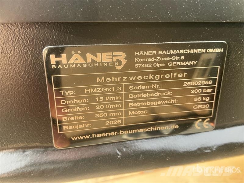  Haener HMZGx1.3AA Hydraulic Rotating Excavator Gra خطاطيف