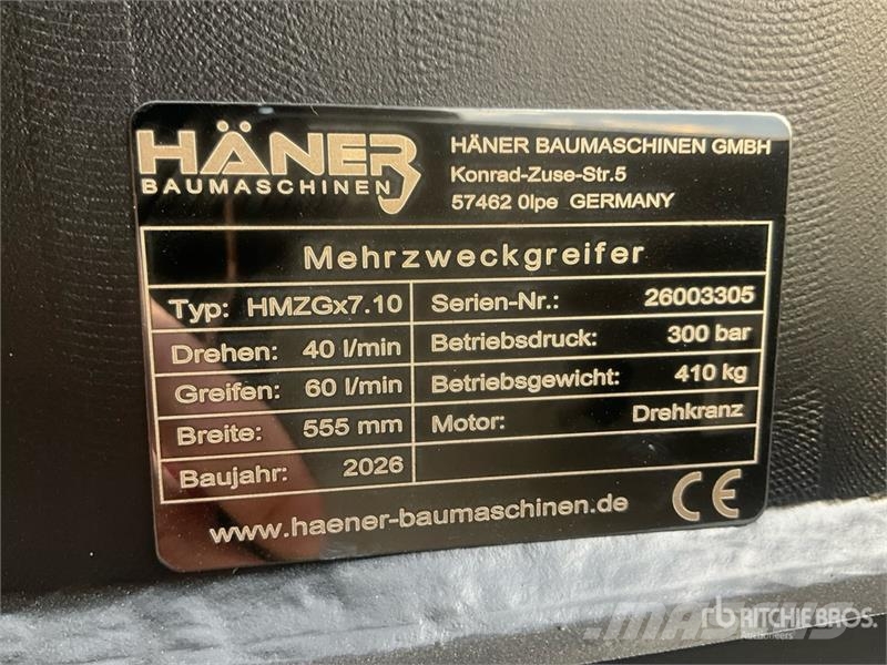  Haener HMZGx7.10A Hydraulic Rotating Excavator Gra خطاطيف
