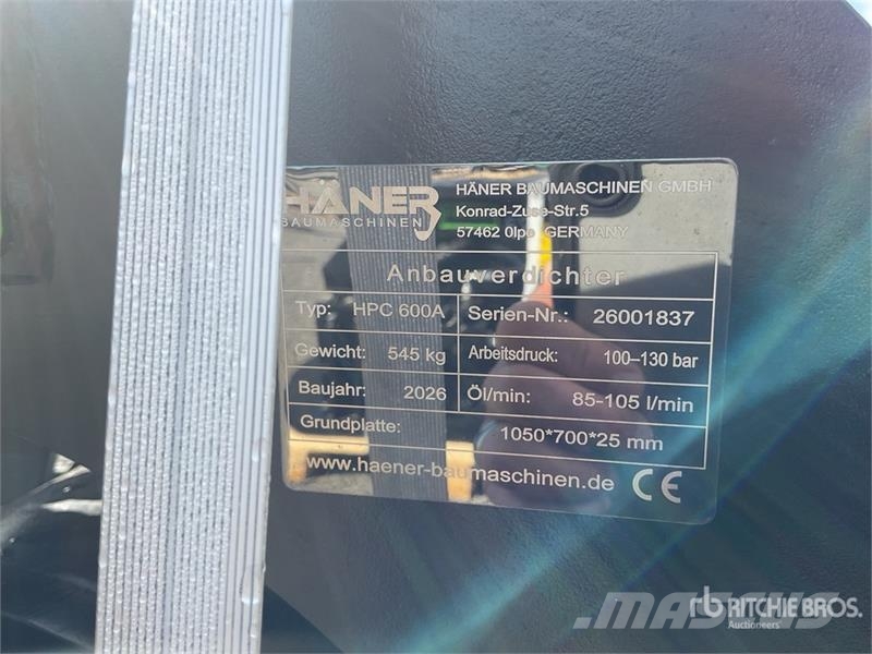  Haener HPC600A Hydraulic Plate Compactor Attachmen دكاكات أفقية