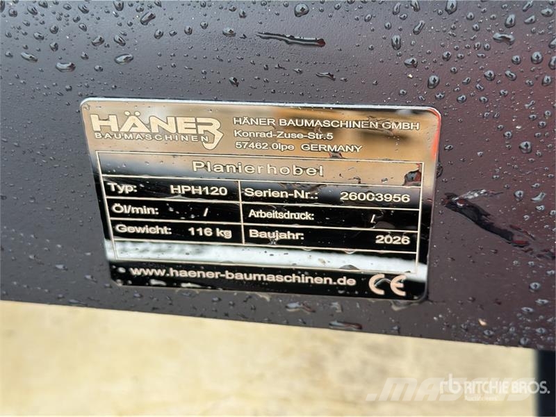 Haener HPH 120A Grading Beams (Unused) Other components