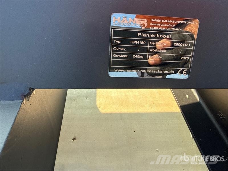 Haener HPH 180A Grading Beams (Unused) Други компоненти