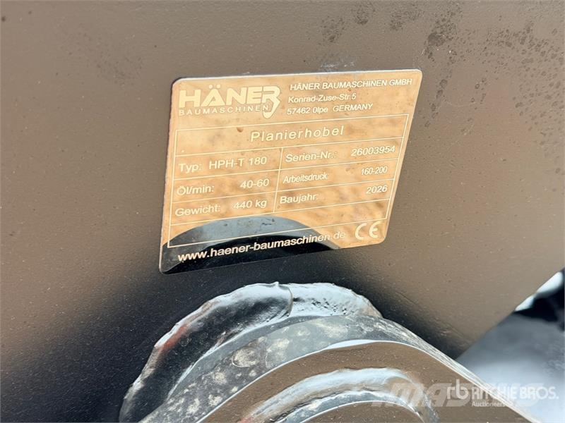  Haener HPH-T180A Tilting Grading Beams (Unused) Other components