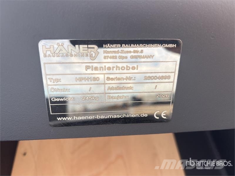 Haener HPH180 Grading Beams (Unused) Andre komponenter