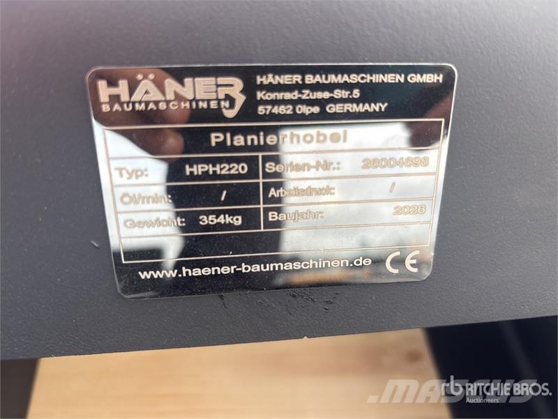 Haener HPH220A Grading Beams (Unused) Andre komponenter