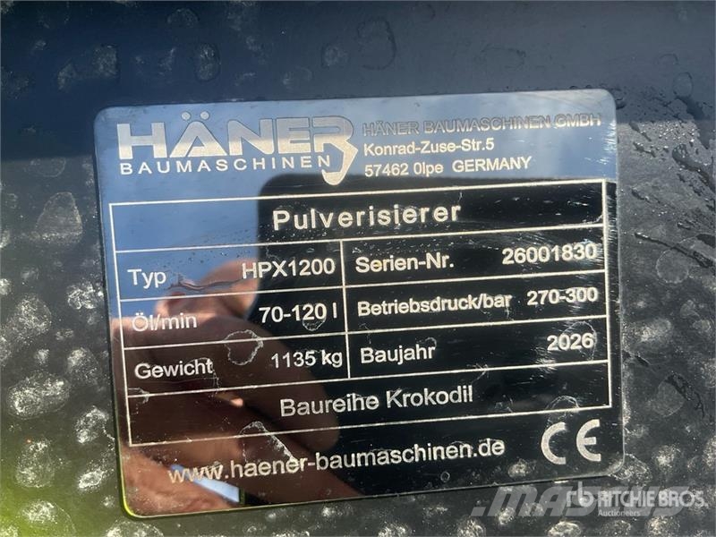  Haener HPX1200 Demolition Pulverizer (Unused) Trituradoras