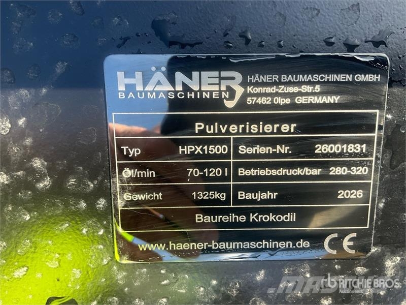 Haener HPX1500A Demolition Pulverizer (Unused) Trituradoras