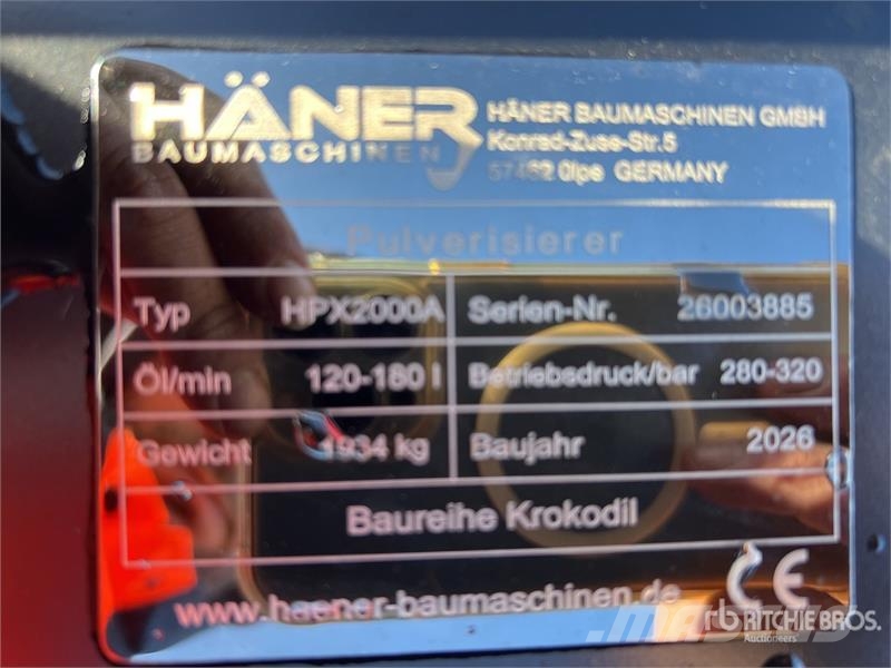 Haener HPX2000A Demolition Pulverizer (Unused) строителни трошачки