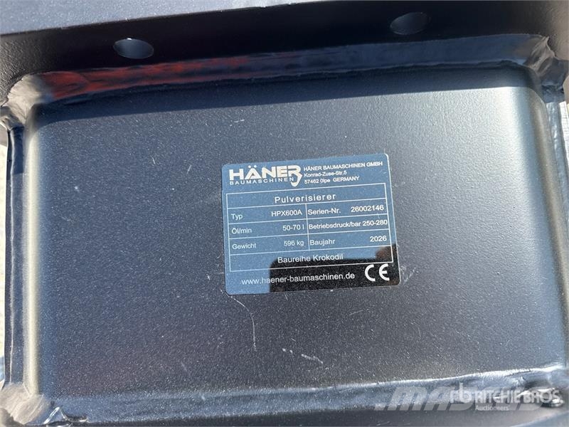 Haener HPX600A Demolition Pulverizer (Unused) Celtniecības drupinātāji