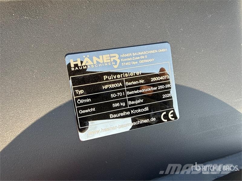 Haener HPX600A Demolition Pulverizer (Unused) строителни трошачки