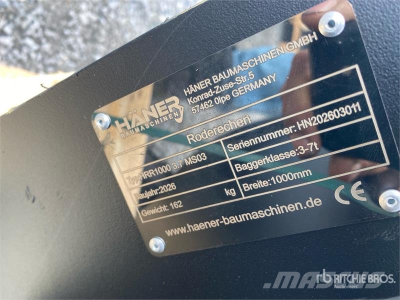  Haener HRR1000 3.7 Lifting Excavator Rake (Unused) مكابس وميبسات التبن