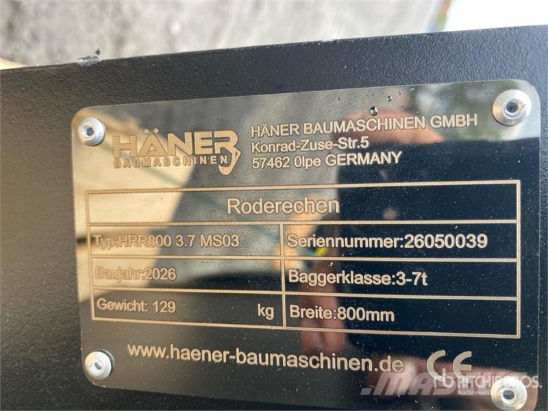  Haener HRR800 3.7 Lifting Excavator Rake (Unused) مكابس وميبسات التبن