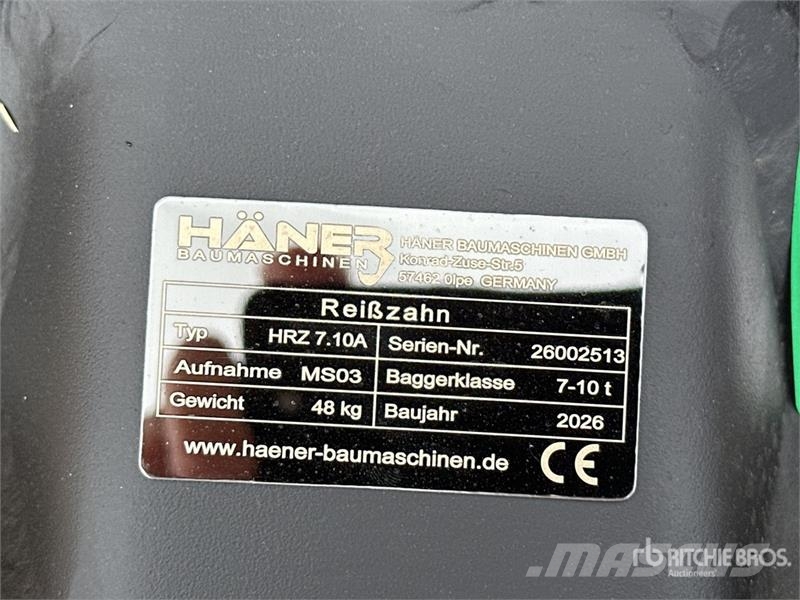 Haener HRZ 7.10A Dent De Deroctage (Non Utilise) E Scarificateur