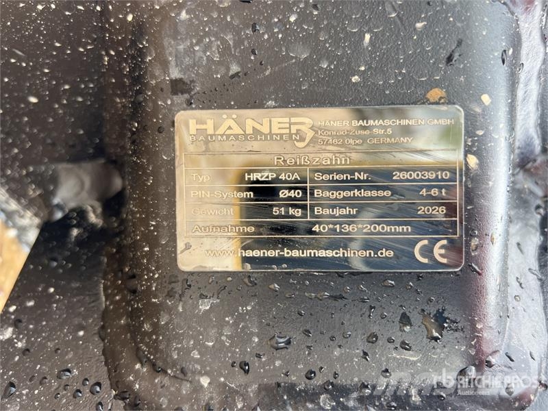 Haener HRZP40A Excavator Ripper (Unused) Spulchniarki