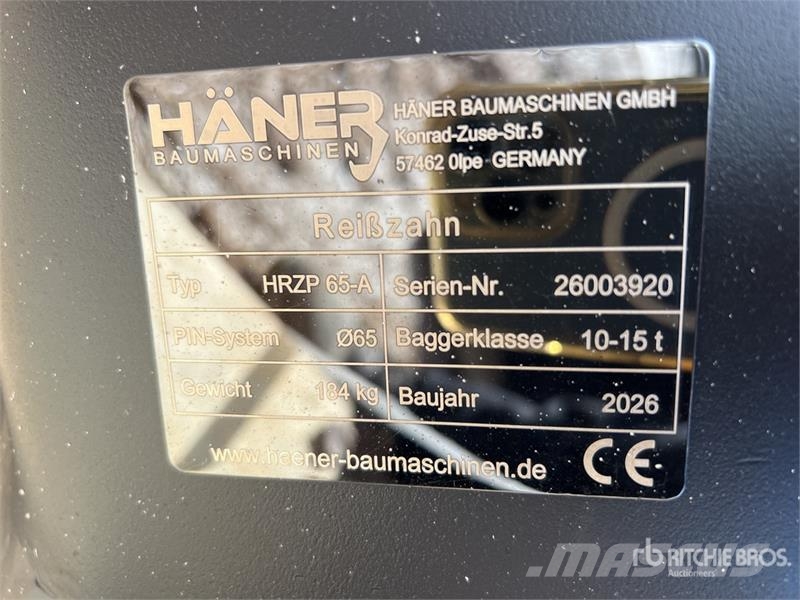  Haener HRZP65-A Excavator Ripper (Unused) Půdní rozrušovače
