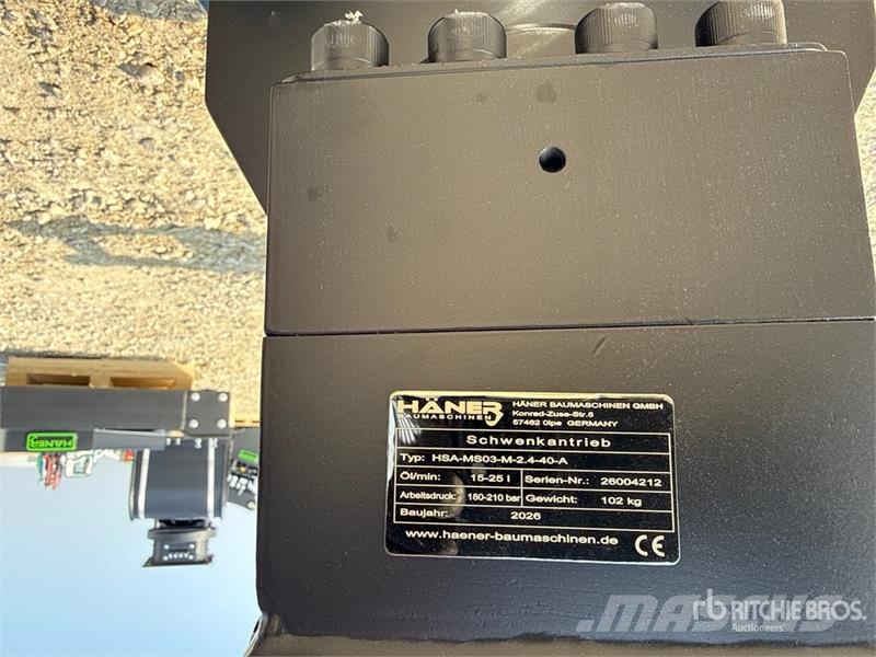  Haener HSA-MS03-M-2.4-40-A swing drive (Unused) مكونات أخرى