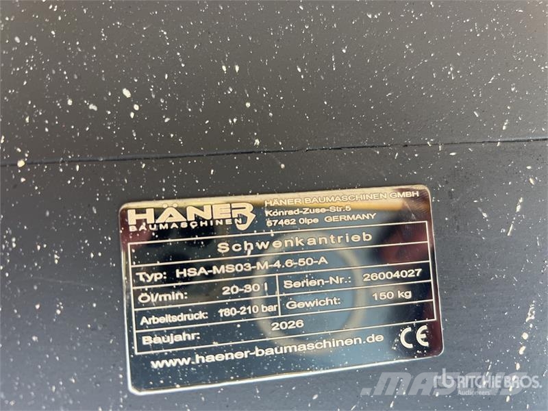  Haener HSA-MS03-M-4.6-50-A swing drive (Unused) Other components