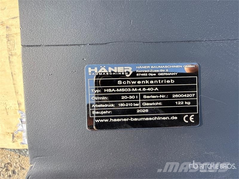 Haener HSA-MS03-M-4.6-40-A swing drive (Unused) Altri componenti