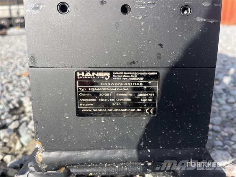 Haener HSA-MS03-M-4.6-45-A Swing Drive (Unused) Andre komponenter