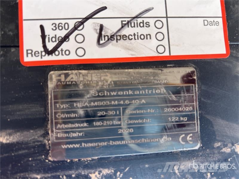  Haener HSA-MS03-M-4.6-40-A swing drive (Unused) Other components