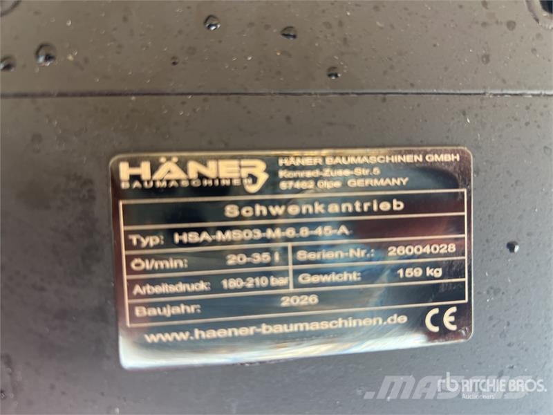  Haener HSA-MS03-M-6.8-45-A swing drive (Unused) Other components
