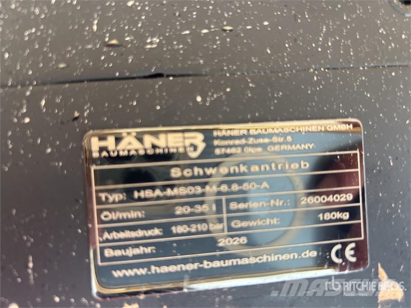  Haener HSA-MS03-M-6.8-50-A swing drive (Unused) Other components