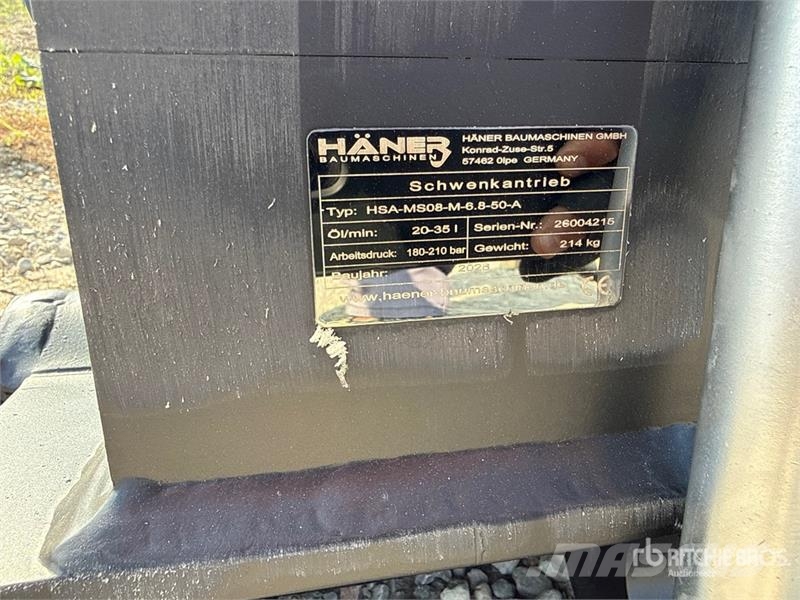 Haener HSA-MS08-M-6.8-50-A swing drive (Unused) Други компоненти