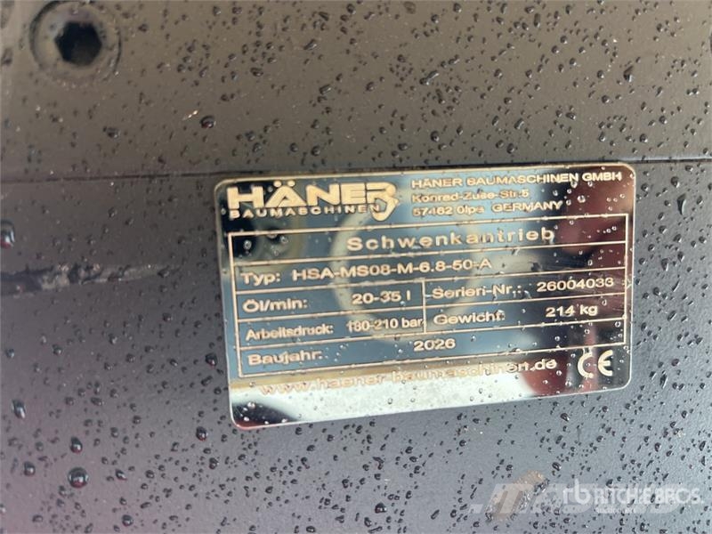  Haener HSA-MS08-M-6.8-50-A swing drive (Unused) Other components