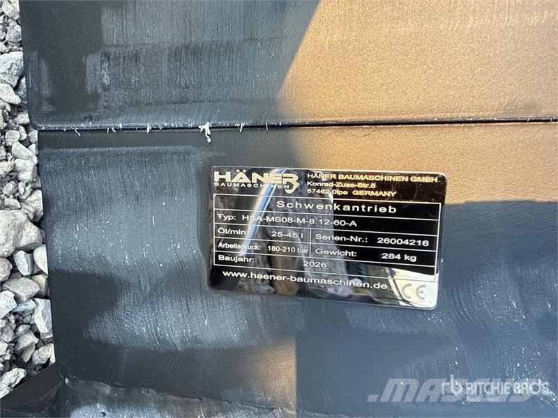 Haener HSA-MS08-M-8.12-60-A swing drive (Unused) Други компоненти