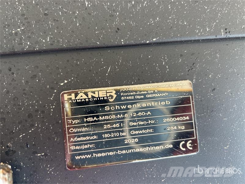  Haener HSA-MS08-M-8.12-60-A swing drive (Unused) Other components